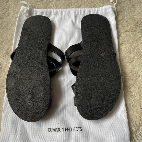 Common Projects Mens Black Sandals Size 42